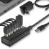 act ac6315 usb 32 hub 7 poorts 20w stroomadapter