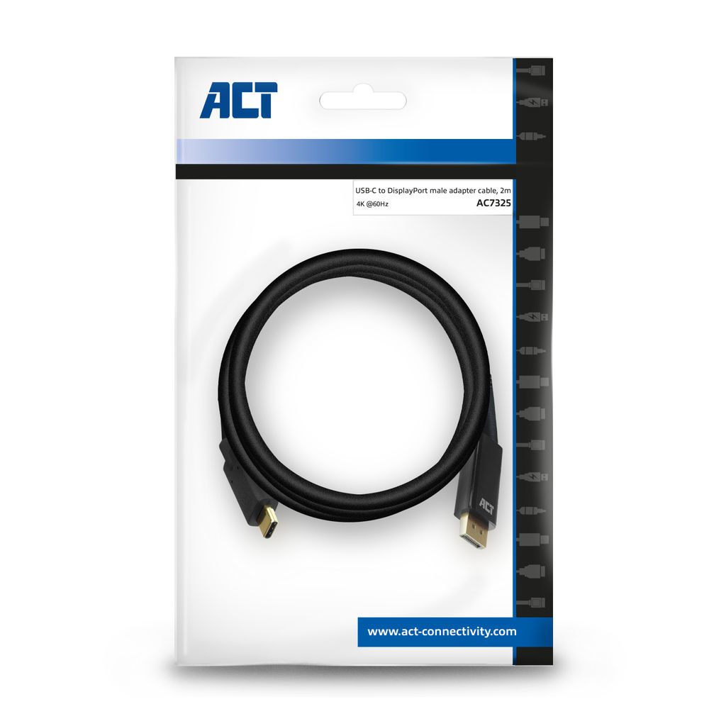 act ac7325 usbc displayport 4k adapterkabel 2mtr
