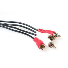 ACT Audio kabel 2x tulp male - 2x tulp male 2.5m