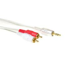 ACT Audio kabel mini-jack male - 2x tulp male 3.0m