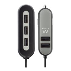Ewent EW1355 USB autolader 5 (2+3) poort 10.8A 
