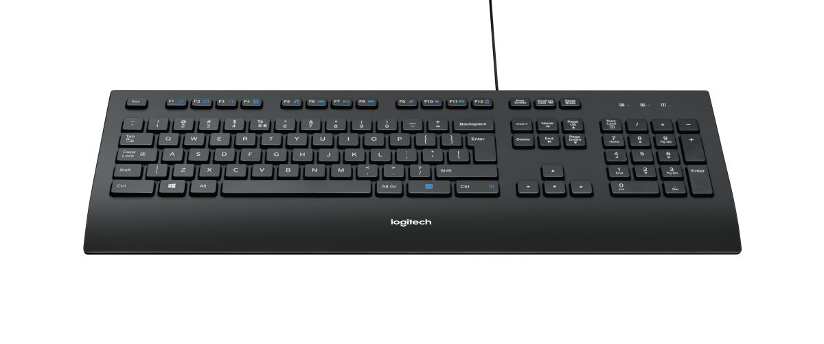 logitech corded keyboard k280e usb