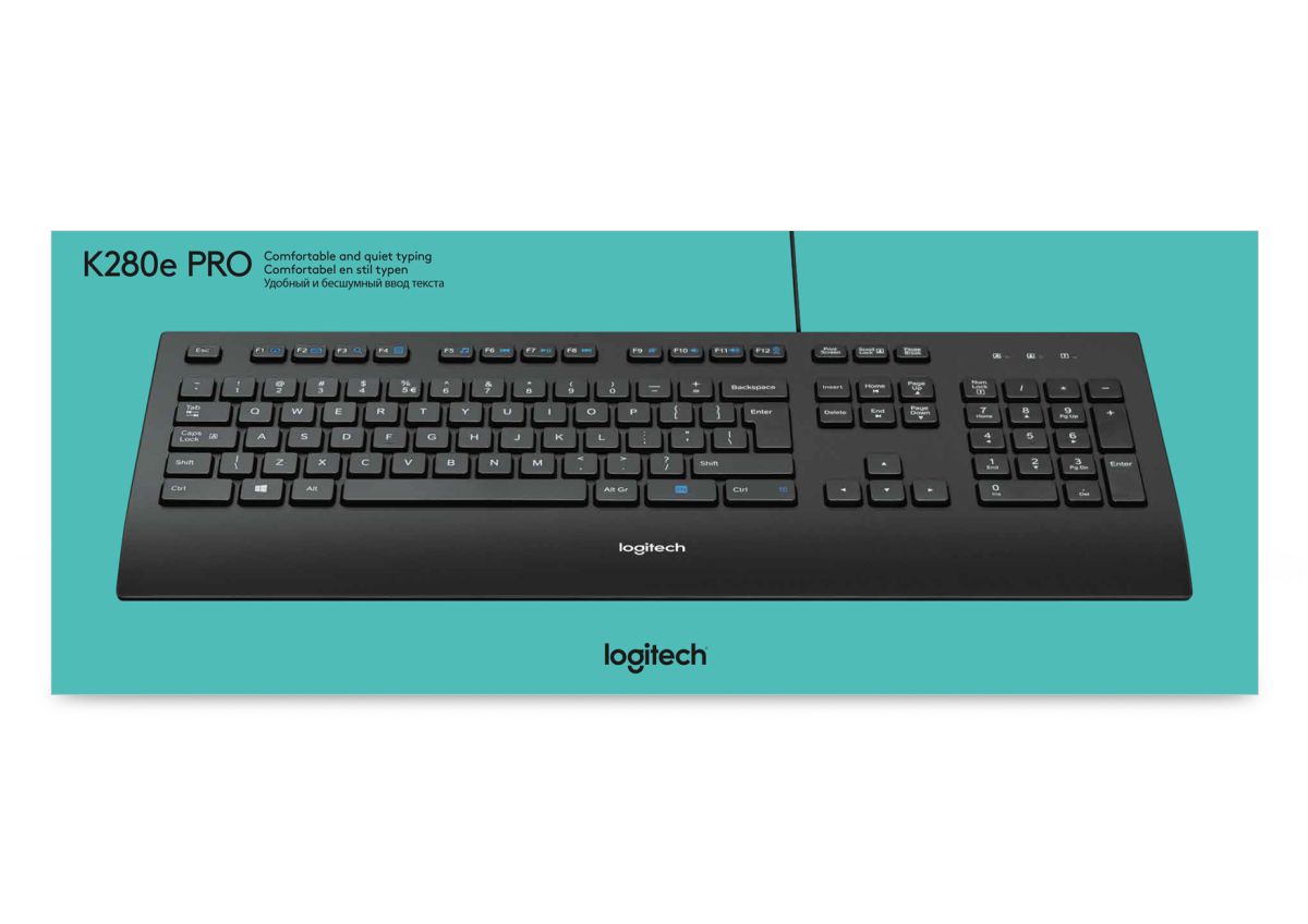 logitech corded keyboard k280e usb