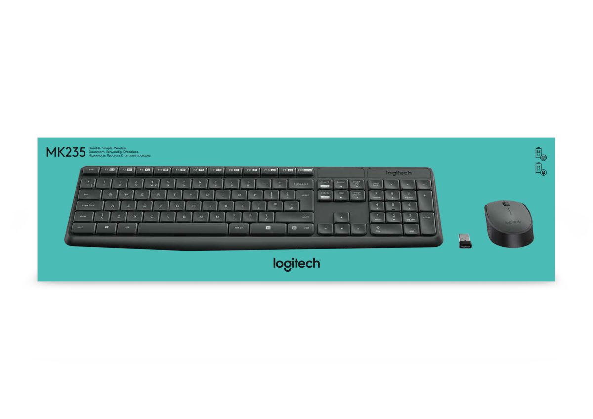 logitech wireless combo mk235 keyboard en muis